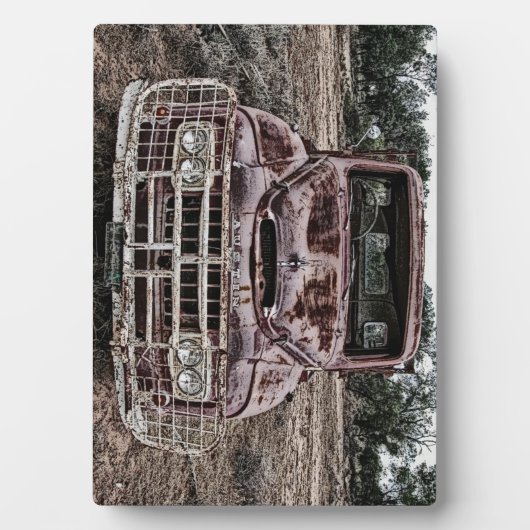 Plaque Photo Camion vintage Austin (Devant)