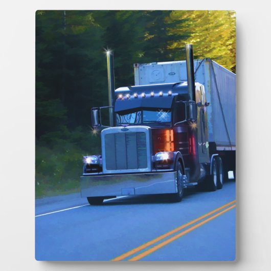 Plaque Photo Camions, Big Rig Cargo Truck Art (Devant)