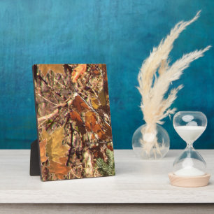 Plaque Photo Camouflage de Fall Forest Bush