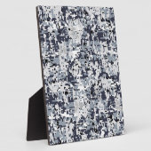 Plaque Photo Camouflage numérique argenté de style urbain (Côté)