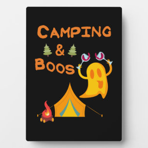 Plaque Photo Camping & Boos Ghosts Vin Camping Halloween
