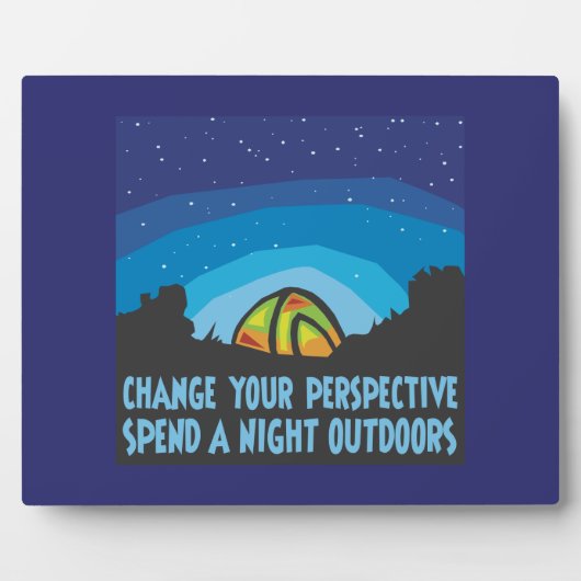 Plaque Photo Camping de tente (Devant)
