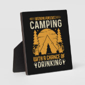 Plaque Photo Camping et boisson (Recto)