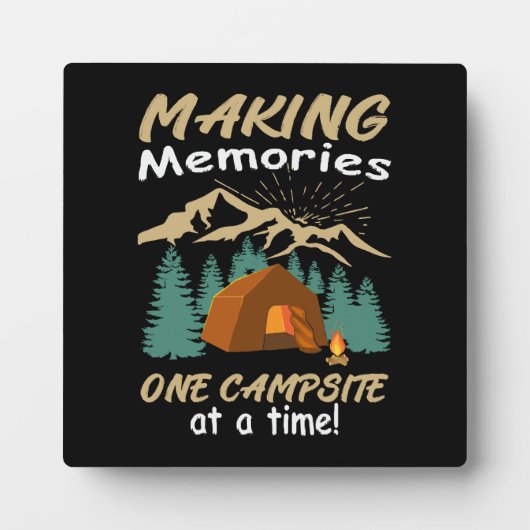 Plaque Photo CAMPING, souvenirs (Devant)