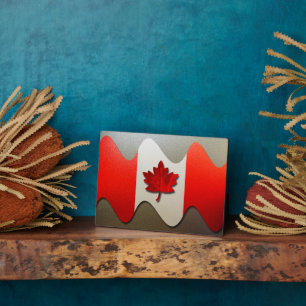 Plaque Photo Canada Flag-Chrome par Shirley Taylor