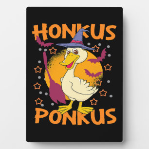 Plaque Photo Canard Halloween Funny Halloween Citrouille Canard
