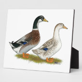 Plaque Photo Canards : Joyeuse Argent (Côté)