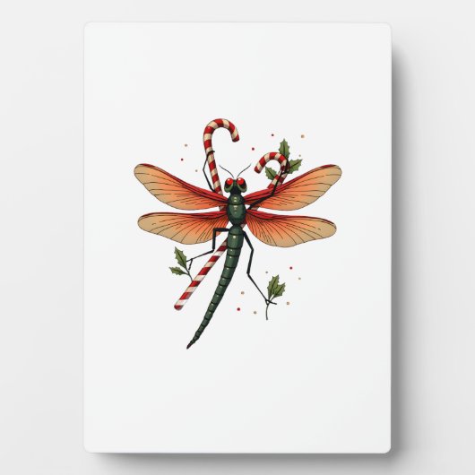 Plaque Photo Candy Cane Dragonfly (Devant)