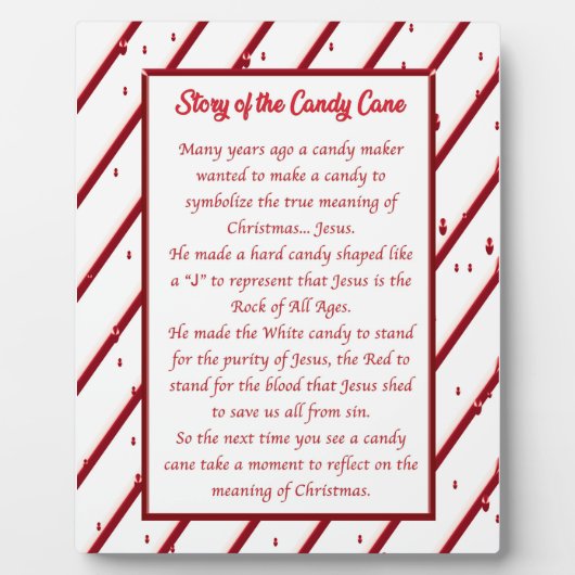 Plaque Photo Candy Cane Story (Devant)