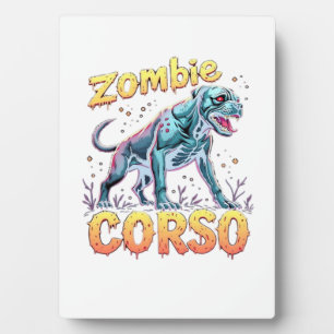 Plaque Photo Cane Corso Mastiff Italien Chien Zombie Halloween