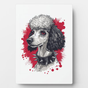 Plaque Photo Caniche gothique - Chien esthétique sombre