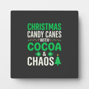 Plaque Photo Canne à sucre de Noël Chaos de cacao de fêtes