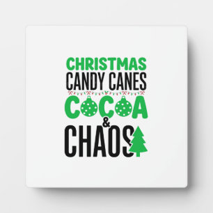 Plaque Photo Canne de Noël au Cacao Chaos Design