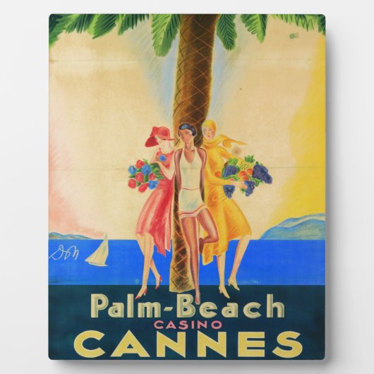 Plaque Photo Cannes vintage (Devant)