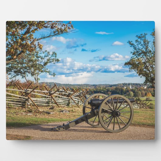 Plaque Photo Canons à Gettysburg (Devant)