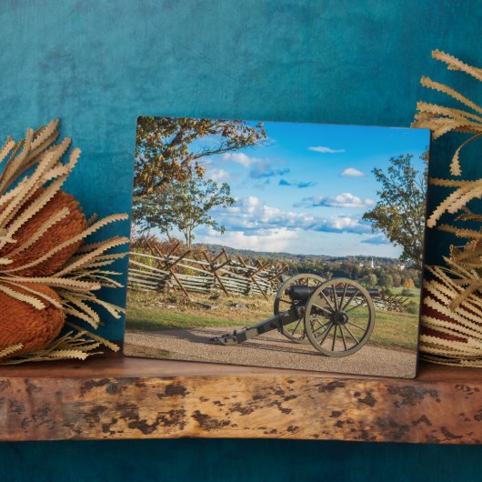 Plaque Photo Canons à Gettysburg (Côté)