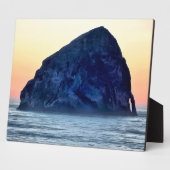 Plaque Photo Cape Kiwanda Haystack Rock au coucher du soleil (Côté)