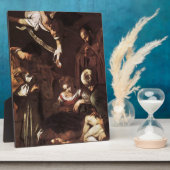 Plaque Photo Caravaggio -Nativité avec St Francis et St Lawrenc (Côté)
