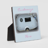 Plaque Photo Caravane en teardrop simplifiée roulette gypsy (Recto)
