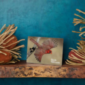 Plaque Photo Cardinal Du Nord En Vol (Côté)