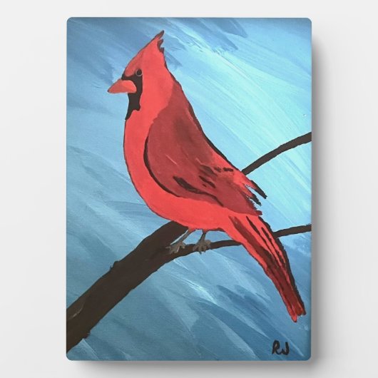 Plaque Photo Cardinal rouge (Devant)