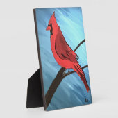 Plaque Photo Cardinal rouge (Côté)
