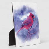 Plaque Photo Cardinal rouge au Blizzard (Côté)