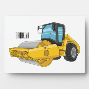 Plaque Photo Caricature à rouleaux de route