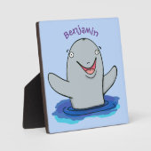 Plaque Photo Caricature adorable de marsouin (Recto)