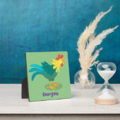 Plaque Photo Caricature amusante du coq à rames (Insitu)