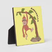 Plaque Photo Caricature de bébé orangoutan joyeux (Recto)