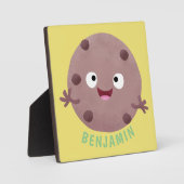 Plaque Photo Caricature de biscuit à puce en chocolat (Recto)