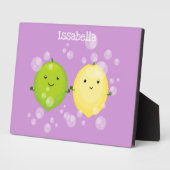 Plaque Photo Caricature de chaux de citron joyeux (Côté)