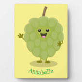 Plaque Photo Caricature de chérimoya à la crème anglaise (Devant)