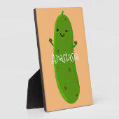 Plaque Photo Caricature de cornichon joyeux (Côté)