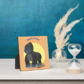 Plaque Photo Caricature de gros gorilles joyeux (Insitu)