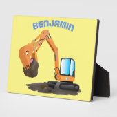 Plaque Photo Caricature de la pelle orange (Côté)