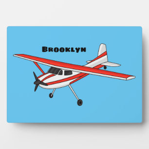 Plaque Photo Caricature de l'avion à train de vélo