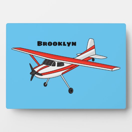 Plaque Photo Caricature de l'avion à train de vélo (Devant)