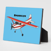 Plaque Photo Caricature de l'avion à train de vélo (Côté)