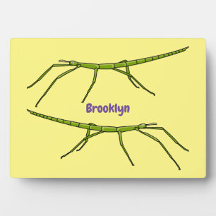 Plaque Photo Caricature de mignon rouge vert avec des visages h