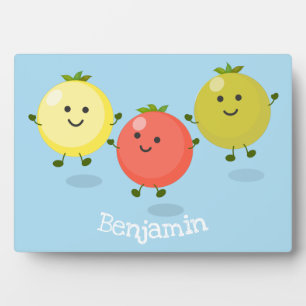 Plaque Photo Caricature de tomates cerises mûres