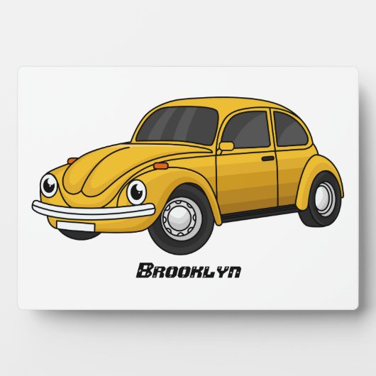 Plaque Photo Caricature de voiture classique (Devant)