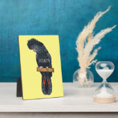 Plaque Photo Caricature d'oiseau à queue rouge (Côté)
