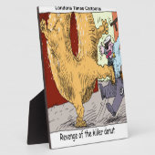 Plaque Photo Caricature Drôle De Police Vs Donut (Côté)