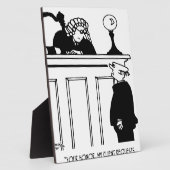 Plaque Photo Caricature du procureur 5496 (Côté)