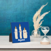 Plaque Photo Caricature en trois chandelles mignonnes (Insitu)