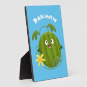 Plaque Photo Caricature joli et souriant de pastèque (Côté)