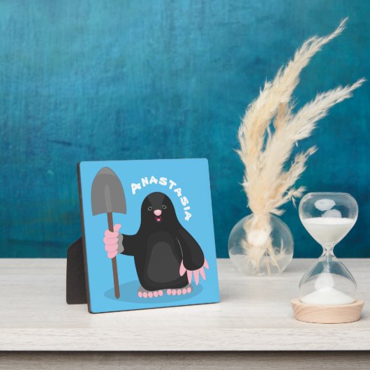 Plaque Photo Caricature mole joyeux (Insitu)