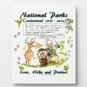 Plaque Photo Caricature photographique du centenaire du parc na